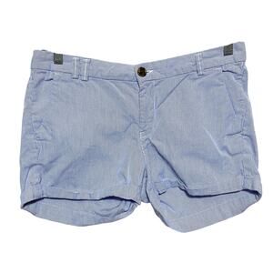 H&M x LOGG Striped Chino Shorts Womens 6 Preppy Nautical Coastal Summer Beachy